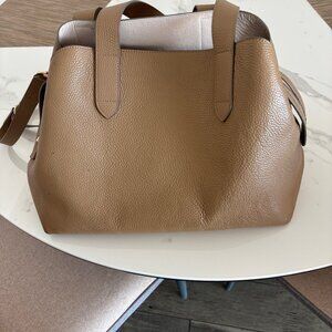 Cuyana leather shoulder bag/tote